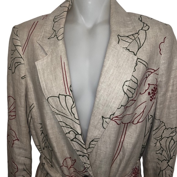 Vintage Carrie Hutton Linen Blazer Size 8 - Picture 3 of 8